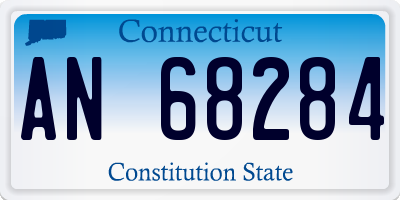CT license plate AN68284