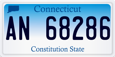 CT license plate AN68286