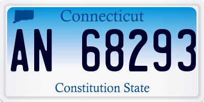 CT license plate AN68293