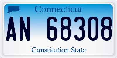 CT license plate AN68308