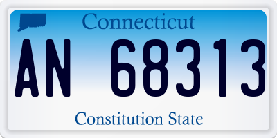 CT license plate AN68313