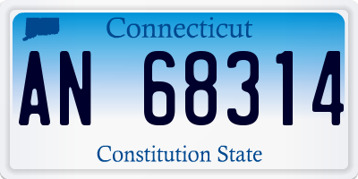 CT license plate AN68314