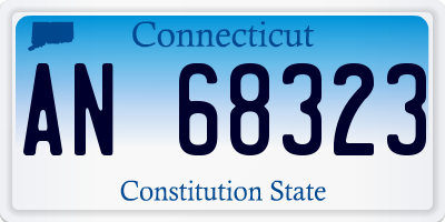 CT license plate AN68323