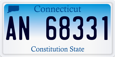 CT license plate AN68331