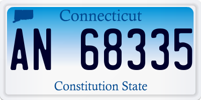 CT license plate AN68335