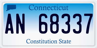 CT license plate AN68337