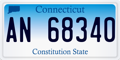 CT license plate AN68340
