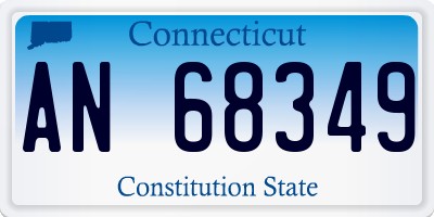 CT license plate AN68349