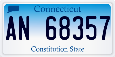 CT license plate AN68357