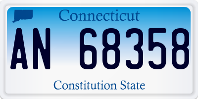 CT license plate AN68358