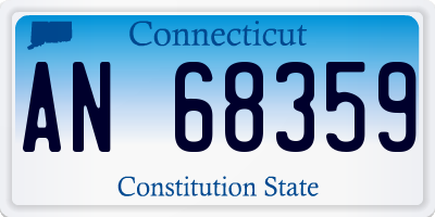 CT license plate AN68359