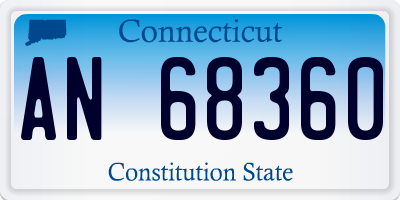 CT license plate AN68360
