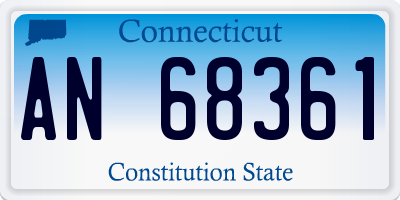 CT license plate AN68361