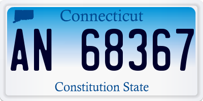 CT license plate AN68367