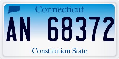 CT license plate AN68372