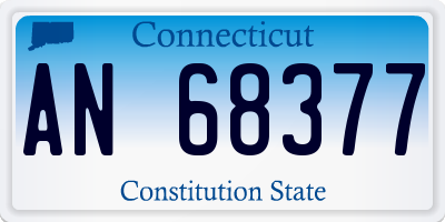CT license plate AN68377