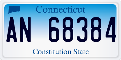 CT license plate AN68384