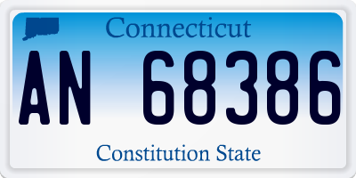 CT license plate AN68386