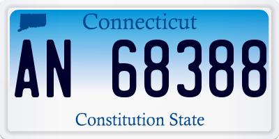 CT license plate AN68388