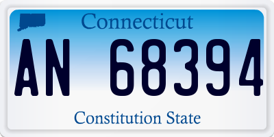 CT license plate AN68394
