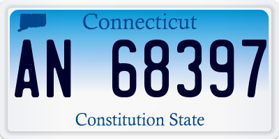 CT license plate AN68397