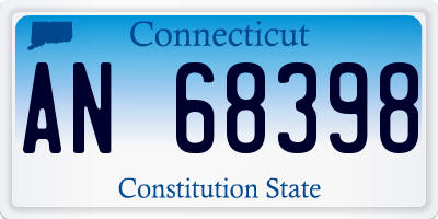 CT license plate AN68398