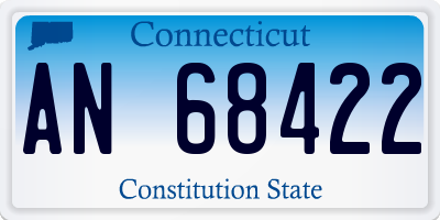 CT license plate AN68422