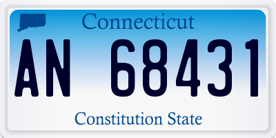 CT license plate AN68431