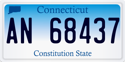 CT license plate AN68437
