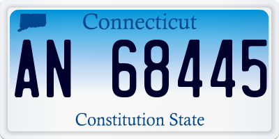 CT license plate AN68445