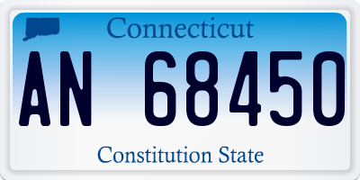 CT license plate AN68450