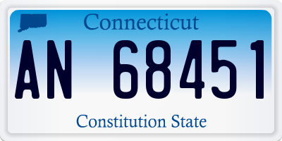CT license plate AN68451