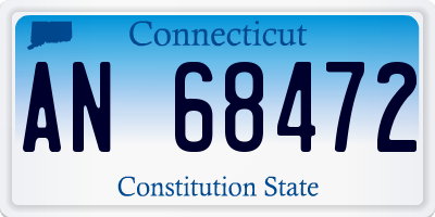 CT license plate AN68472