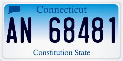 CT license plate AN68481