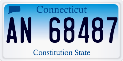 CT license plate AN68487