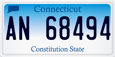 CT license plate AN68494