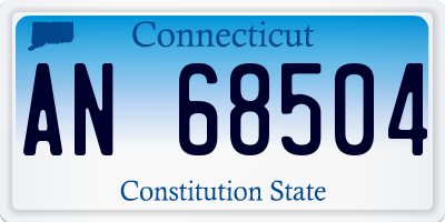 CT license plate AN68504