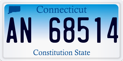CT license plate AN68514