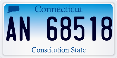 CT license plate AN68518