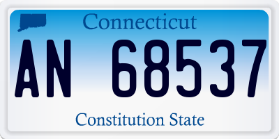 CT license plate AN68537