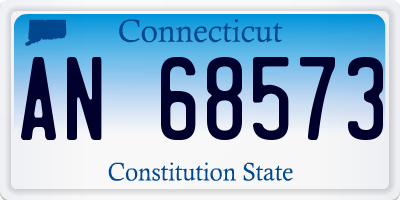 CT license plate AN68573