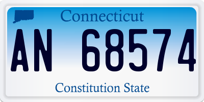 CT license plate AN68574