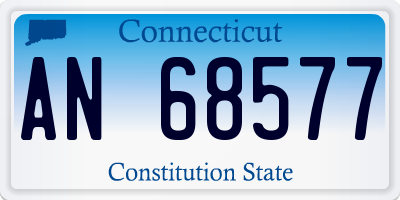 CT license plate AN68577