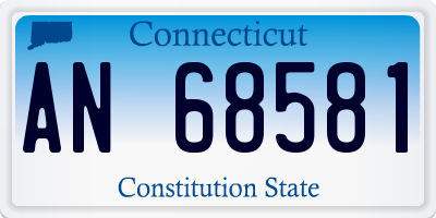 CT license plate AN68581