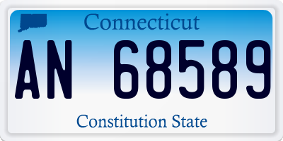 CT license plate AN68589