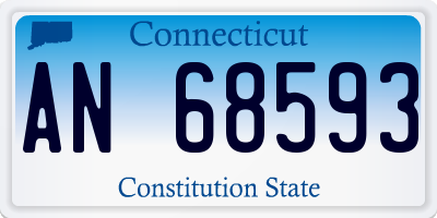 CT license plate AN68593
