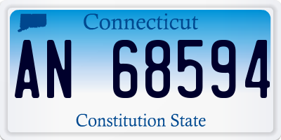 CT license plate AN68594