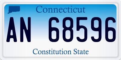 CT license plate AN68596