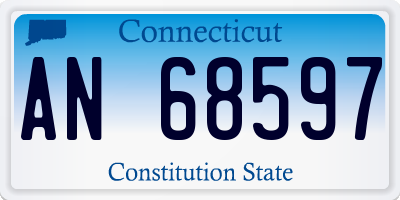 CT license plate AN68597