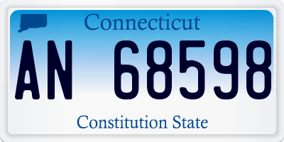 CT license plate AN68598